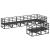 Set de canapele pentru grădină cu pernă 8 pcs Negru Aluminiu GartenMobel Dekor