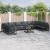Set de canapele pentru grădină cu pernă 10 pcs Negru Aluminiu GartenMobel Dekor