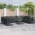 Set de canapele pentru grădină cu pernă 10 pcs Negru Aluminiu GartenMobel Dekor
