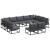 Set de canapele pentru grădină cu pernă 11 pcs Negru Aluminiu GartenMobel Dekor