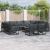 Set de canapele pentru grădină cu pernă 12 pcs Negru Aluminiu GartenMobel Dekor