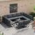 Set de canapele pentru grădină cu pernă 12 pcs Negru Aluminiu GartenMobel Dekor