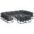 Set de canapele pentru grădină cu pernă 12 pcs Negru Aluminiu GartenMobel Dekor