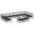 Set de canapele pentru grădină cu pernă 12 pcs Negru Aluminiu GartenMobel Dekor