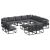 Set de canapele pentru grădină cu pernă 13 pcs Negru Aluminiu GartenMobel Dekor