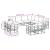 Set de canapele pentru grădină cu pernă 11 pcs Negru Aluminiu GartenMobel Dekor