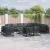 Set de canapele pentru grădină cu pernă 13 pcs Negru Aluminiu GartenMobel Dekor