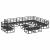 Set de canapele pentru grădină cu pernă 13 pcs Negru Aluminiu GartenMobel Dekor