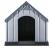 Cușcă pentru câini, gri, 92x87x91 cm, plastic GartenMobel Dekor