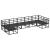 Set de canapele pentru grădină cu pernă 7 pcs Negru Aluminiu GartenMobel Dekor
