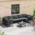 Set de canapele pentru grădină cu pernă 7 pcs Negru Aluminiu GartenMobel Dekor