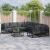 Set de canapele pentru grădină cu pernă 9 pcs Negru Oțel GartenMobel Dekor
