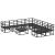 Set de canapele pentru grădină cu pernă 9 pcs Negru Oțel GartenMobel Dekor