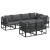 Set de canapele pentru grădină cu pernă 7 pcs Negru Oțel GartenMobel Dekor