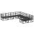 Set de canapele pentru grădină cu pernă 8 pcs Negru Oțel GartenMobel Dekor