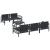 Set de canapele pentru grădină cu pernă 6 pcs Negru Oțel GartenMobel Dekor