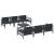 Set de canapele pentru grădină cu pernă 7 pcs Negru Oțel GartenMobel Dekor