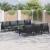 Set de canapele pentru grădină cu pernă 8 pcs Negru Oțel GartenMobel Dekor