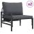 Set de canapele pentru grădină cu pernă 3 pcs Negru Oțel GartenMobel Dekor