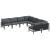 Set de canapele pentru grădină cu pernă 8 pcs Negru Oțel GartenMobel Dekor