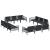 Set de canapele pentru grădină cu pernă 12 pcs Negru Oțel GartenMobel Dekor