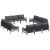 Set de canapele pentru grădină cu pernă 12 pcs Negru Oțel GartenMobel Dekor