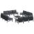 Set de canapele pentru grădină cu pernă 13 pcs Negru Oțel GartenMobel Dekor