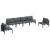 Set de canapele pentru grădină cu pernă 6 pcs Negru Oțel GartenMobel Dekor