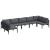 Set de canapele pentru grădină cu pernă 7 pcs Negru Oțel GartenMobel Dekor