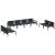 Set de canapele pentru grădină cu pernă 8 pcs Negru Oțel GartenMobel Dekor