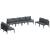 Set de canapele pentru grădină cu pernă 8 pcs Negru Oțel GartenMobel Dekor