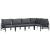 Set de canapele pentru grădină cu pernă 5 pcs Negru Oțel GartenMobel Dekor