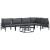 Set de canapele pentru grădină cu pernă 6 pcs Negru Oțel GartenMobel Dekor