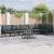 Set de canapele pentru grădină cu pernă 7 pcs Negru Oțel GartenMobel Dekor