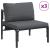Set de canapele pentru grădină cu pernă 7 pcs Negru Oțel GartenMobel Dekor
