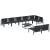 Set de canapele pentru grădină cu pernă 9 pcs Negru Oțel GartenMobel Dekor