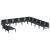 Set de canapele pentru grădină cu pernă 11 pcs Negru Oțel GartenMobel Dekor