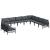 Set de canapele pentru grădină cu pernă 10 pcs Negru Oțel GartenMobel Dekor