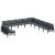 Set de canapele pentru grădină cu pernă 11 pcs Negru Oțel GartenMobel Dekor