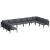 Set de canapele pentru grădină cu pernă 10 pcs Negru Oțel GartenMobel Dekor