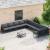 Set de canapele pentru grădină cu pernă 11 pcs Negru Oțel GartenMobel Dekor