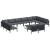 Set de canapele pentru grădină cu pernă 13 pcs Negru Oțel GartenMobel Dekor