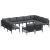Set de canapele pentru grădină cu pernă 11 pcs Negru Oțel GartenMobel Dekor