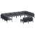 Set de canapele pentru grădină cu pernă 12 pcs Negru Oțel GartenMobel Dekor
