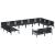 Set de canapele pentru grădină cu pernă 12 pcs Negru Oțel GartenMobel Dekor