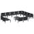 Set de canapele pentru grădină cu pernă 13 pcs Negru Oțel GartenMobel Dekor