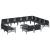 Set de canapele pentru grădină cu pernă 13 pcs Negru Oțel GartenMobel Dekor