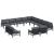 Set de canapele pentru grădină cu pernă 13 pcs Negru Oțel GartenMobel Dekor