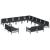 Set de canapele pentru grădină cu pernă 13 pcs Negru Oțel GartenMobel Dekor