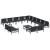 Set de canapele pentru grădină cu pernă 14 pcs Negru Oțel GartenMobel Dekor